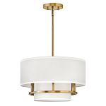 Потолочный светильник с двухслойным белым текстильным абажуром Hinkley варинант исполнения - 15 | Loft Concept в Кирове