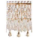 Люстра круглая с хрустальными подвесками на золотистом каркасе Roul Crystal Light варинант исполнения - 10 | Loft Concept в Кирове