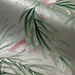 Обои ручная роспись Silk Tree Colourway SC-92 on Crackled Silver on Shell Pink metallic silk варинант исполнения - 1 | Loft Concept в Кирове