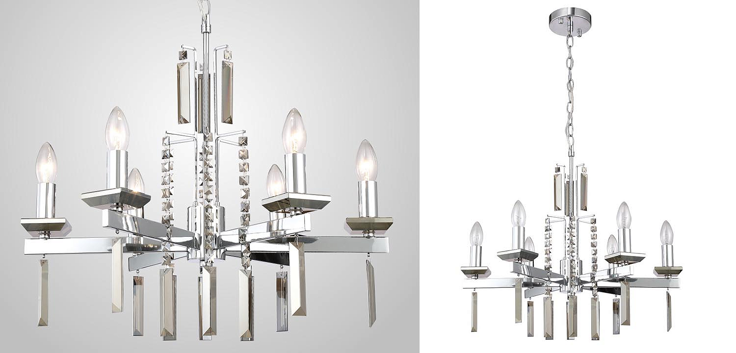 Люстра Vivien Crystal Chrome Chandelier 6 Люстра Vivien Crystal Chrome Chandelier 6 - Loft-Concept в Кирове