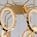 Потолочный светильник светодиодный с золотистым каркасом Ring of Fire варинант исполнения - 2 | Loft Concept в Кирове