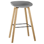 Барный стул на ножках из натурального дерева Boras Grey варинант исполнения - 1 | Loft Concept в Кирове