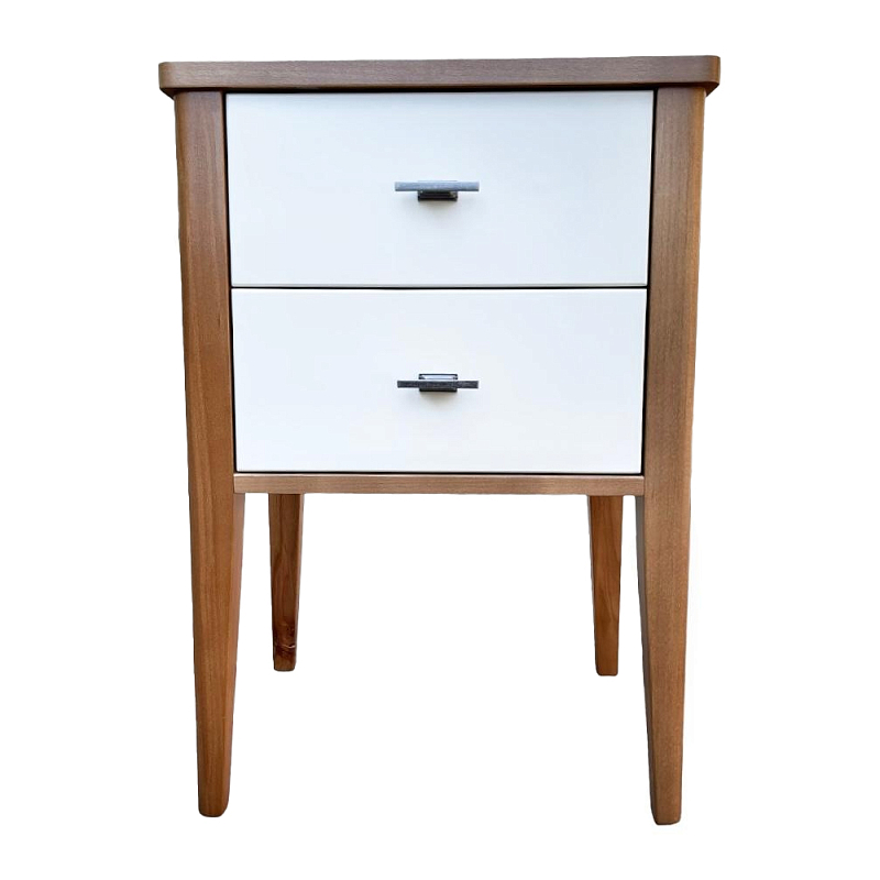 Тумба прикроватная с 2-мя ящиками Tasteful Furniture Light Коричневый Слоновая кость  Серый в Кирове | Loft Concept 