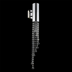 Бра цилиндрической формы с подвесками из хрустальных прозрачных бусин Shining Waterfall