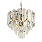 Люстра многоярусная с овальными прозрачными подвесками 36 см Harmonica варинант исполнения - 1 | Loft Concept в Кирове