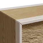 Тумба 2 ящика с подсветкой на рельефном фасаде Warm Industrial варинант исполнения - 9 | Loft Concept в Кирове