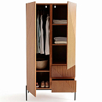 Шкаф с геометрическим рисунком на дверцах Anders Dark Wood варинант исполнения - 4 | Loft Concept в Кирове