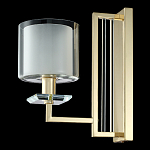 Бра с геометрическим каркасом из металла и цилиндрическим стеклянным плафоном Laurent варинант исполнения - 8 | Loft Concept в Кирове