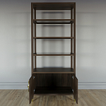 Стеллаж со стеклянными полками Elsa Dreams Walnut варинант исполнения - 4 | Loft Concept в Кирове