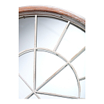 Зеркало-окно настенное в венецианском стиле с деревянной рамой бежевого цвета Venetian Smooth варинант исполнения - 2 | Loft Concept в Кирове