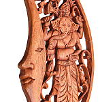 Панно из дерева Ганеша и месяц Panel With Animals варинант исполнения - 3 | Loft Concept в Кирове