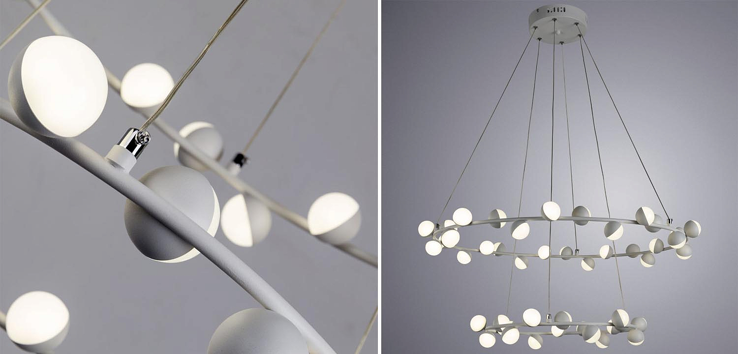 Люстра Vilelme Chandelier white double Люстра Vilelme Chandelier white double - Loft-Concept в Кирове