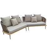 Диван садовый угловой Counter серый варинант исполнения - 1 | Loft Concept в Кирове