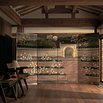 Обои ручная роспись The Art of Learning and Steps for the Flowers by Teo Yang Special Colourway on purple painted Xuan paper варинант исполнения - 1 | Loft Concept в Кирове