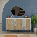 Комод с 3-мя дверцами и выдвижным ящиком цвета светлый дуб SPARK CONSOLE WHITE варинант исполнения - 2 | Loft Concept в Кирове