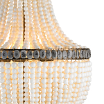 Люстра каплевидной формы декорированная нитями стеклянных бусин молочного цвета Bead threads варинант исполнения - 1 | Loft Concept в Кирове