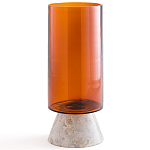 Высокая чаша из янтарного стекла Amber Marble Vase варинант исполнения - 1 | Loft Concept в Кирове