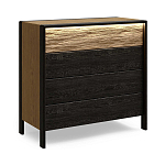 Комод 4 ящика с подсветкой на рельефном фасаде Warm Industrial варинант исполнения - 3 | Loft Concept в Кирове