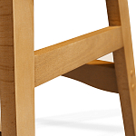 Барный стул со спинкой и подлокотниками на 4-х деревянных ножках Кремовый Велюр Ava Charm варинант исполнения - 7 | Loft Concept в Кирове