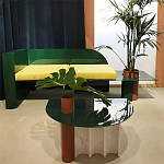 Дизайнерский журнальный стол с рельефным основанием Dutynor варинант исполнения - 3 | Loft Concept в Кирове