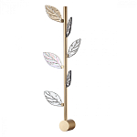Бра с золотистой вертикальной трубкой и декоративными прозрачными листьями из стекла Sylva  варинант исполнения - 1 | Loft Concept в Кирове