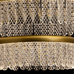 Люстра двухъярусная с золотого цвета и прозрачными подвесками Pettico варинант исполнения - 5 | Loft Concept в Кирове