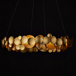 Люстра круглая из многослойных золотых дисков Metal Disc Chandelier варинант исполнения - 6 | Loft Concept в Кирове