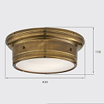 Потолочный светильник круглый цвета состаренная латунь Modern Simple Ceiling Light варинант исполнения - 5 | Loft Concept в Кирове