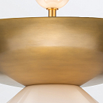 Подвесной светильник латунного цвета с конусовидным белым плафоном Quintiesse варинант исполнения - 11 | Loft Concept в Кирове