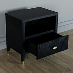 Прикроватная тумбочка с полкой Elsa Dreams Black варинант исполнения - 2 | Loft Concept в Кирове