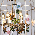 Люстра в виде клетки с цветами Flower Cell варинант исполнения - 2 | Loft Concept в Кирове