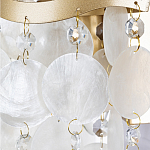 Бра с белыми перламутровыми подвесками и золотистыми волнистыми элементами SHELL варинант исполнения - 2 | Loft Concept в Кирове