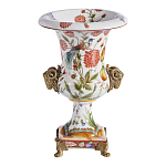 Ваза из фарфора с бронзовыми Овнами Bronze Aries варинант исполнения - 1 | Loft Concept в Кирове