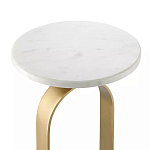 Столик приставной с овальным золотым основанием Oval Gold Base варинант исполнения - 2 | Loft Concept в Кирове