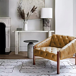 Дизайнерский журнальный стол с чёрной круглой столешницей Visanyp варинант исполнения - 3 | Loft Concept в Кирове