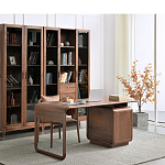 Стол рабочий округлой формы с 3-мя ящиками  Working Moonnut Table варинант исполнения - 3 | Loft Concept в Кирове