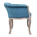 Кресло низкое в стиле прованс Louis French Armchair blue velour варинант исполнения - 1 | Loft Concept в Кирове