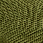 Плед из хлопка жемчужной вязки оливкового цвета Waffle Comfort варинант исполнения - 3 | Loft Concept в Кирове
