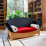 Дизайнерский диван с двумя подушками-валиками Poltronova Mitzi Sofa варинант исполнения - 7 | Loft Concept в Кирове