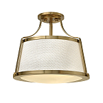 Потолочный светильник со светлым текстильным абажуром Hinkley варинант исполнения - 5 | Loft Concept в Кирове