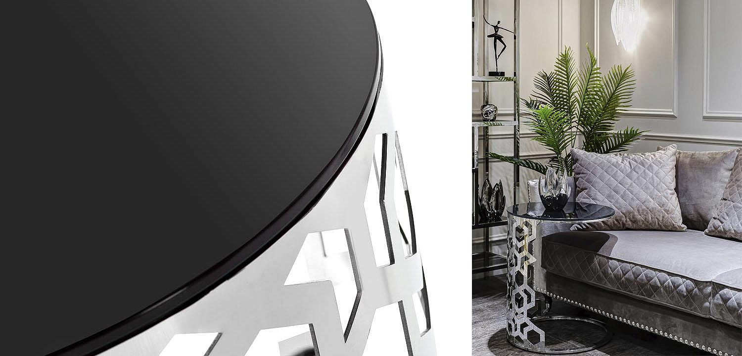 Приставной стол Yen Geometry Side Table silver 60 Приставной стол Yen Geometry Side Table silver 60 - Loft-Concept в Кирове