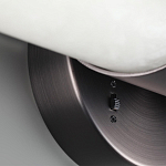 Бра с вытянутым цилиндрическим плафоном из белого алебастра на круглом основании Темная Латунь Cryptocrystalline Stone варинант исполнения - 3 | Loft Concept в Кирове