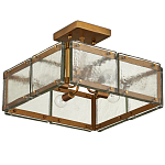 Потолочный светильник квадратный из толстого литого стекла Cast Glass варинант исполнения - 5 | Loft Concept в Кирове