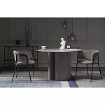 Стул полукруглый с каркасом из металла и мягким сиденьем и спинкой Soft Chenille варинант исполнения - 3 | Loft Concept в Кирове