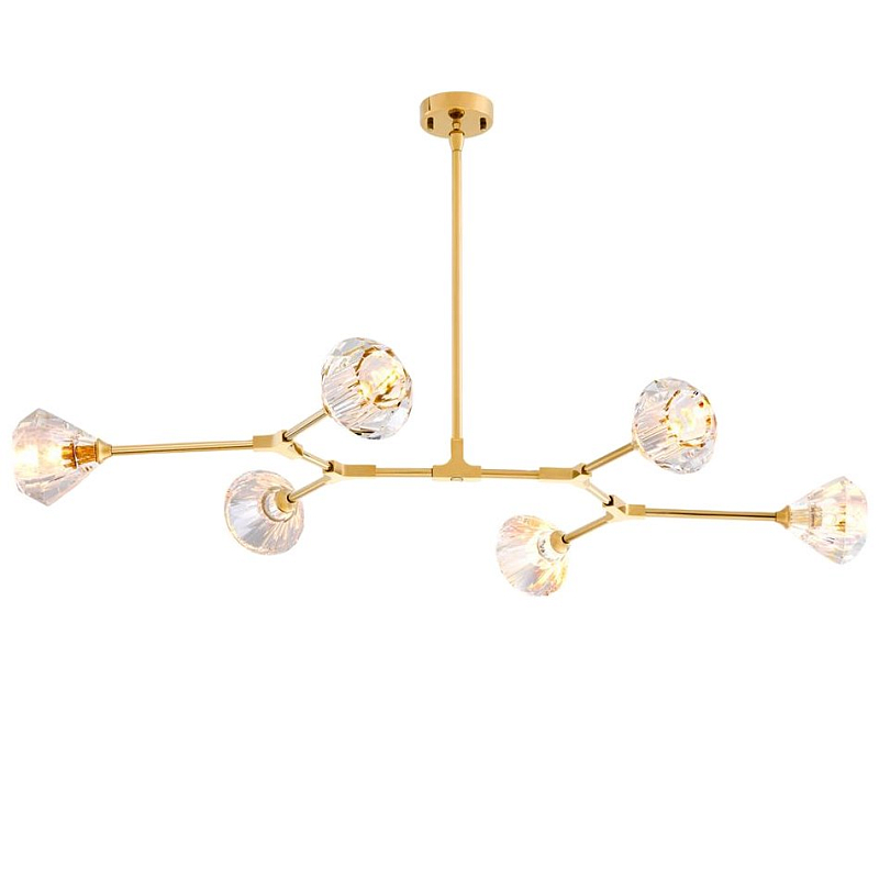 Люстра Chandelier Salasco Gold Золотой Прозрачный (Transparent) Люстра Chandelier Salasco Gold Золотой Прозрачный (Transparent) в Кирове | Loft Concept