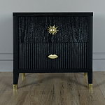 Тумба прикроватная с двумя ящиками Elsa Dreams Black варинант исполнения - 4 | Loft Concept в Кирове