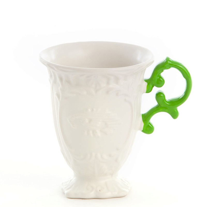 Кружка Seletti I-Mug Green Белый Зеленый Кружка Seletti I-Mug Green Белый Зеленый в Кирове | Loft Concept