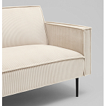 Диван современный вельветовый прямой Worcester Молочный варинант исполнения - 3 | Loft Concept в Кирове