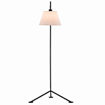 Торшер с черным наклонным корпусом и конусовидным абажуром Black Tripod варинант исполнения - 3 | Loft Concept в Кирове