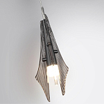 Подвесной светильник с черной металлической основой и рельефным плафоном Glass Pod варинант исполнения - 6 | Loft Concept в Кирове